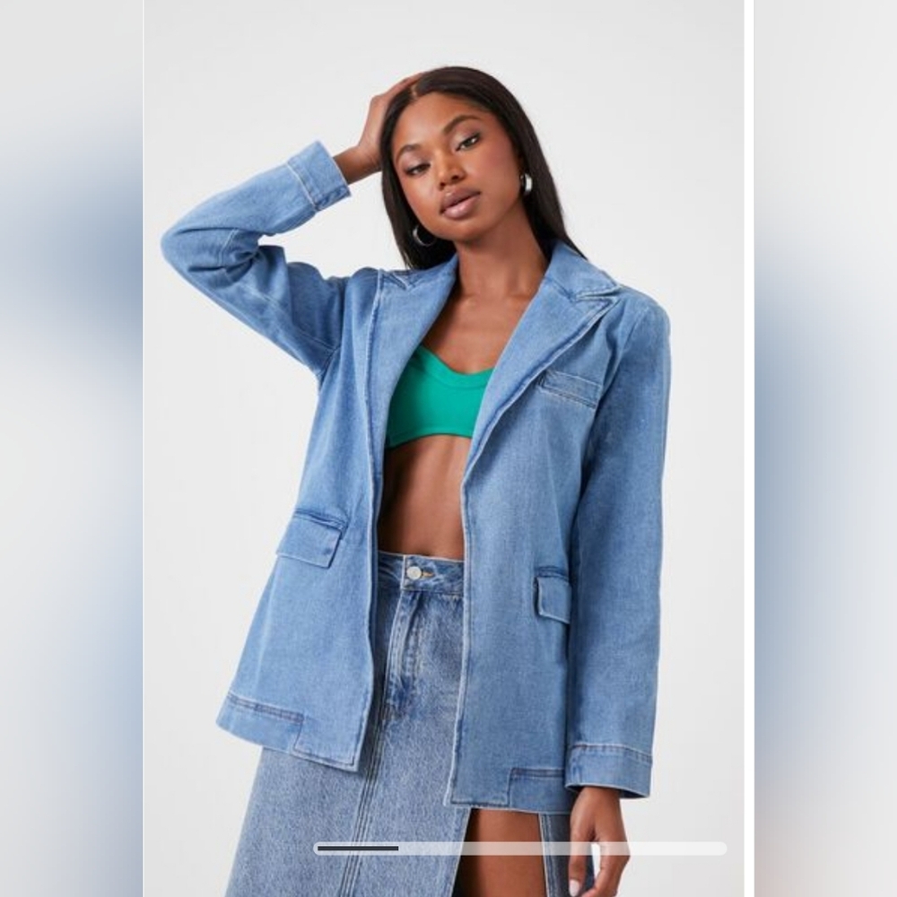 Forever 21 Denim Blazer - Picture 1 of 10